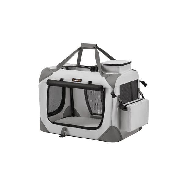 Foldbar hundebox, Feandrea, 60x42x42 cm, Røggrå