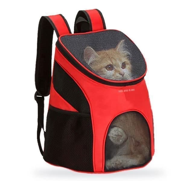 TD® Basket Transportväska för hund-katt flygplan Ventral ryggsäck för hund - Cat Ventral hundhållare, Bekväm Röd 30 * 25 * 35cm
