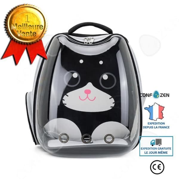 CONFO® Space Capsule Pet Ryggsäck Transparent Hund Ryggsäck Andas Bärbar Bröstryggsäck