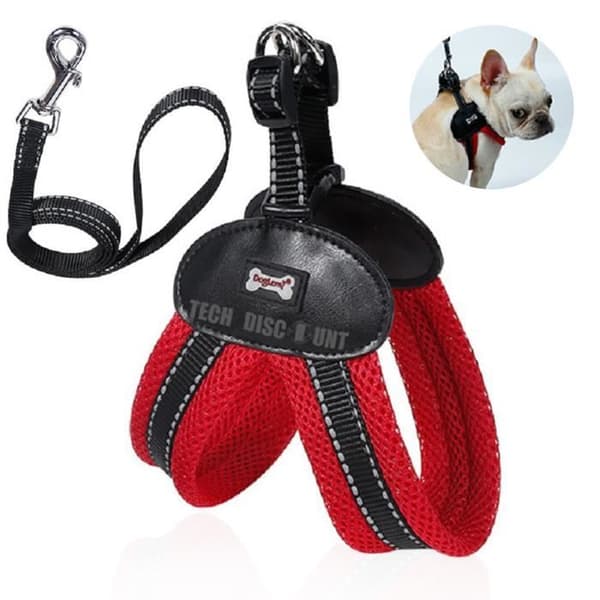 TD® Anti Pull Dog Säkerhetssele med koppel Medium Large Car Running Canicross Väst Bröstband
