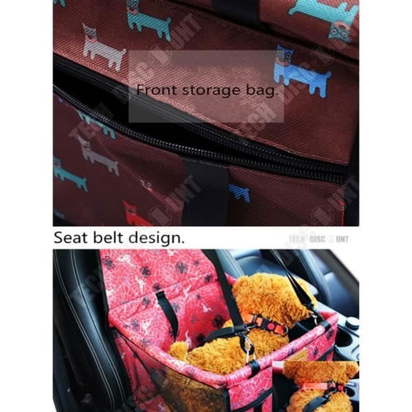 TD® Bärväska Hund Bil Katt Booster Säkerhetsbälte Bilbarnstol Husdjur Vattentät Fällbar Andningsbar Säker