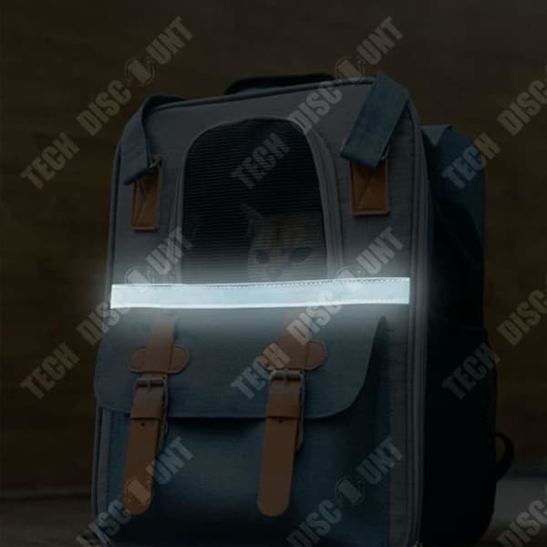 TD® Pet Cat Ryggsäck Stor kapacitet Bärbar ryggsäck Reflekterande ryggsäck Badväska Andningsbar canvasväska