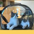 Miniatyrbild 4 av 4: CONFO® Transparent Pet Ryggsäck Andas Resebärare Axelväska Hopfällbar Dog Bag