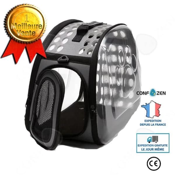 CONFO® Transparent Pet Ryggsäck Andas Resebärare Axelväska Hopfällbar Dog Bag