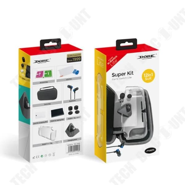 TD® 12 i 1 tillbehörsset för Nintendo Switch Lite LCD-skärmskydd Laddningsvagga*ES1447