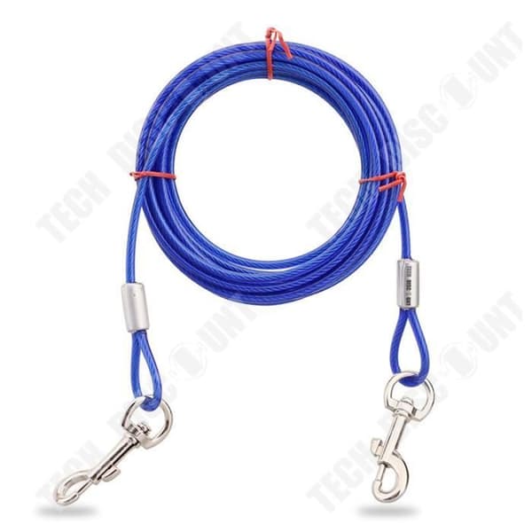 TD® Double Head Husdjurskoppel One Trail Två förlängd järnkedja Trådrep Dog Chain