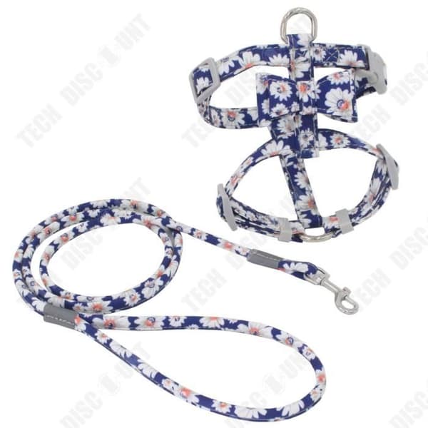 TD® Pet Hund Kattsele med justerbart tryckt Heavy Duty koppel Small Medium Heavy Duty Strap Co