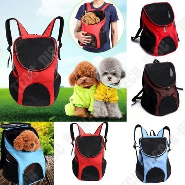TD® Basket Transportväska för hund-katt flygplan Ventral ryggsäck för hund - Cat Ventral hundhållare, Bekväm Röd 30 * 25 * 35cm