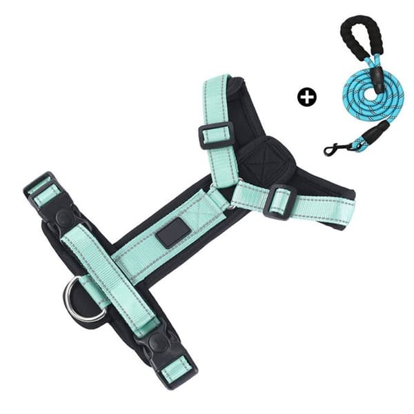 Harnais hund INN® 36-50 cm bröstselar med ledd kod M för hund säkerhetsbälte hundsele anti-drag justerbar storlek