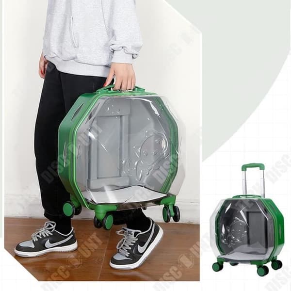 TD® Pet cart box lämnar portabel rymdkapsel genomskinlig ryggsäck tvåvägs draghuvud