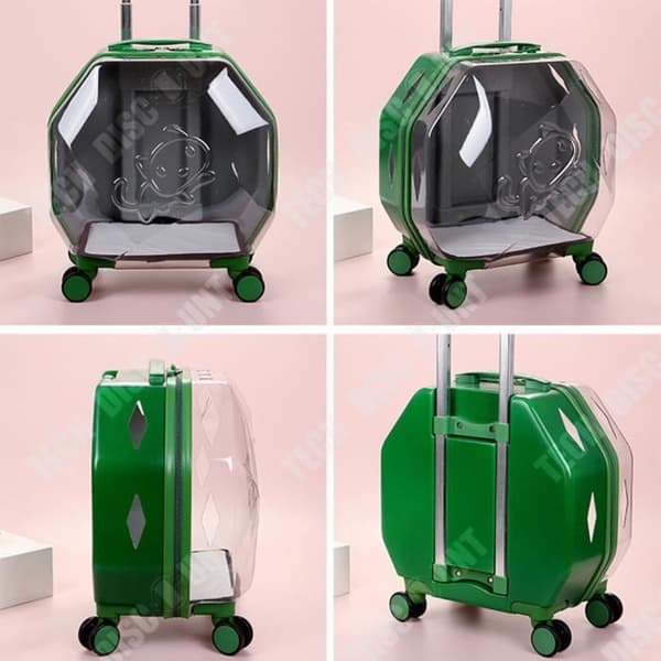 TD® Pet cart box lämnar portabel rymdkapsel genomskinlig ryggsäck tvåvägs draghuvud