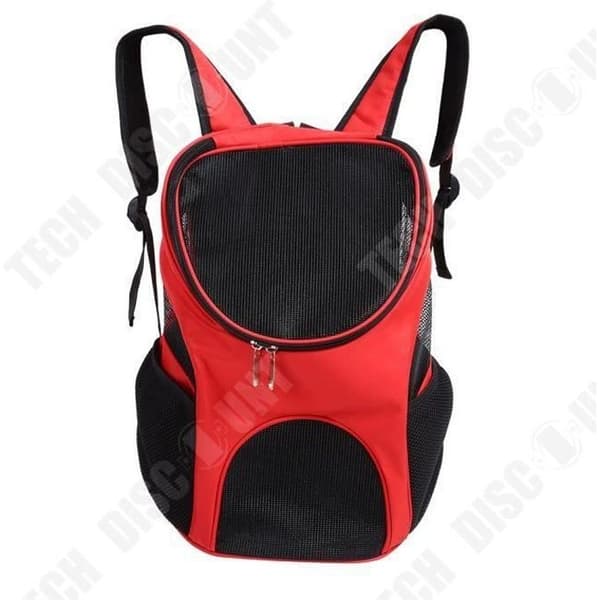 TD® Transportryggsäck för Hund Katt Djur Röd Ventilation Bra kvalitet Dubbelstängning Garanterad Säkerhet Mesh Nylon Polyeste