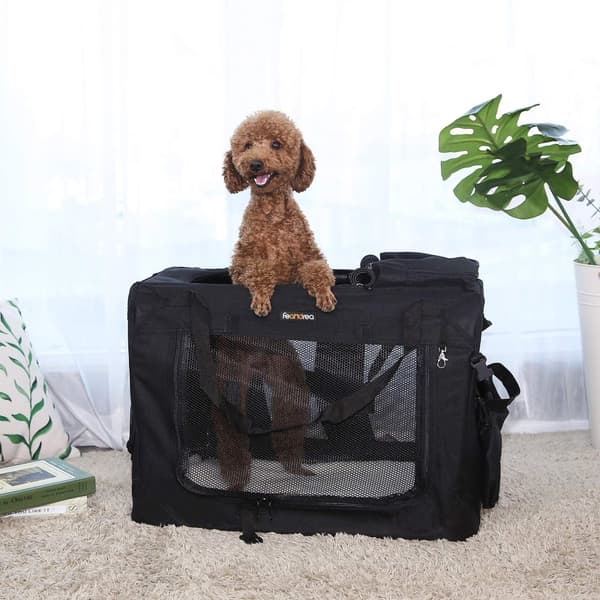 Hundebox, Feandrea, 60x40x40 cm, Sort