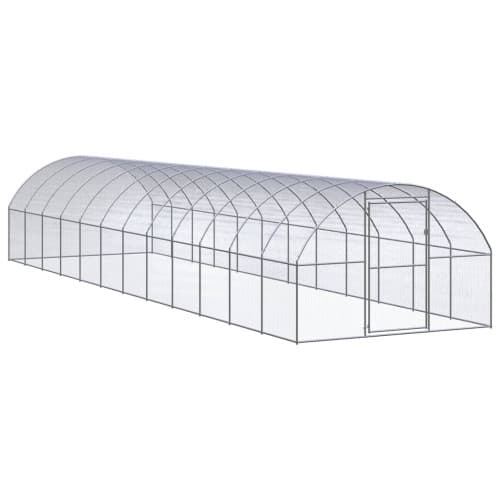 Hönsbur för utomhusbruk 3x12x2 m galvaniserat stål