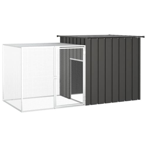Hönsbur antracit 200x91x100 cm galvaniserat stål