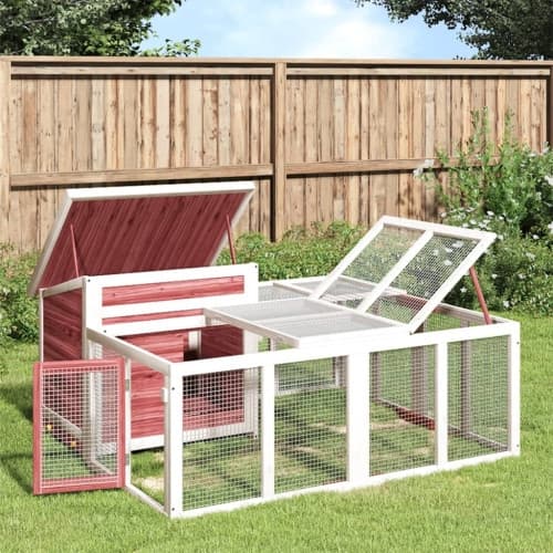 Kaninbur mocka 144x123x67,5 cm massiv furu