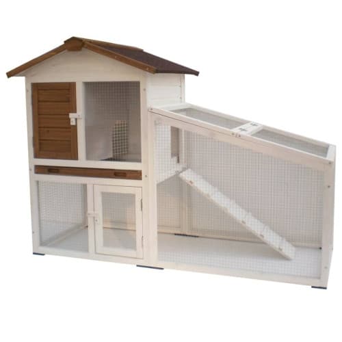 @Pet Kaninbur Tommy 140x65x100 cm vit och brun 20072