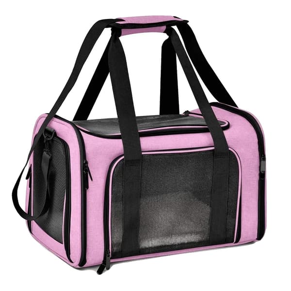 Hundetransporttaske, Godkendt til Flyrejser, Vandtæt Design,Pink, 50x34x34cm