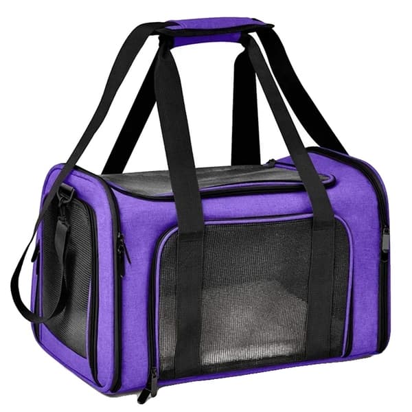 Hundetransporttaske, Godkendt til Flyrejser, Vandtæt Design,50x34x34cm, LILLA