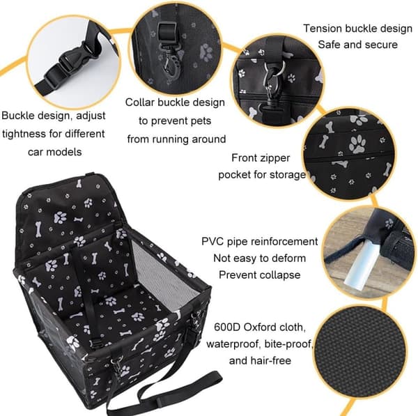 Autostol til hund / selepude-40x32x25 cm -Hundeholder, Autostol til hunde eller katte