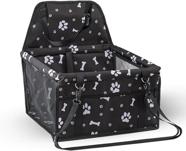 Bilstol för Hund / Bältesstol-40x32x25 cm -Hundhållare,  Bilstol för hundar eller katter Svart