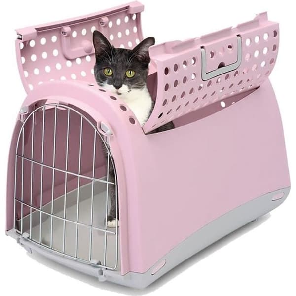 Transportbur - VADIGRAN - Linus Cabrio - Plast - 50x32x34,5 cm - Rosa