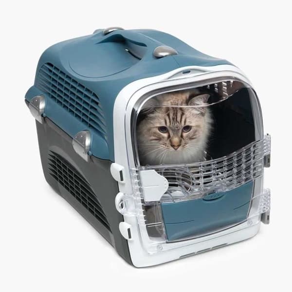 CAT IT Cabrio transportbur - Blå grå - För katter