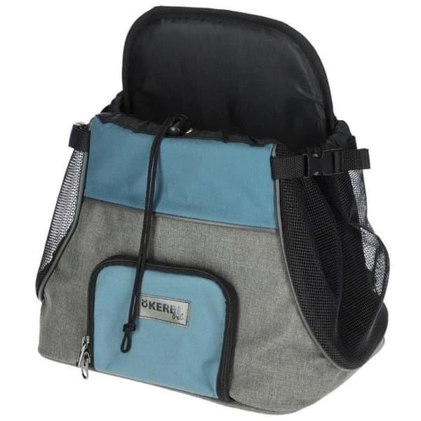Transportväska fram - KERBL - Semester - Grå/blå - 31x24x38 cm - Hållbar Oxford-tyg