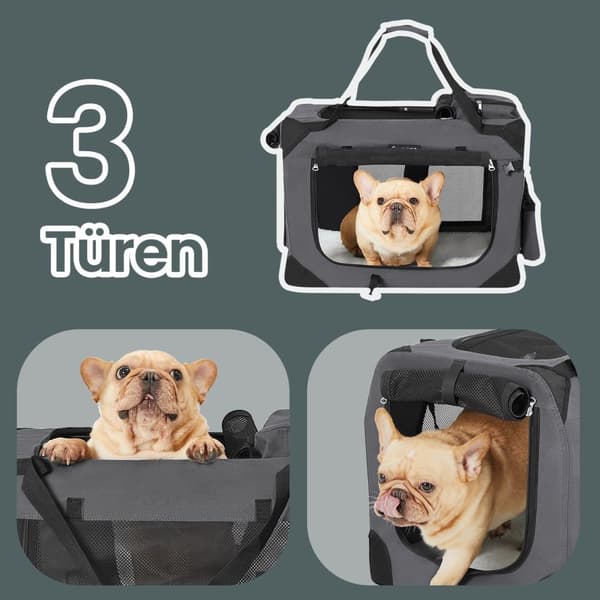 Hundebur, Feandrea PDC60Z, 60x40x40 cm, Blå