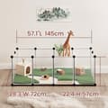 Miniatyrbillede 2 af 5: Indhegning med gulvpaneler, 125x63x42 cm, hvid