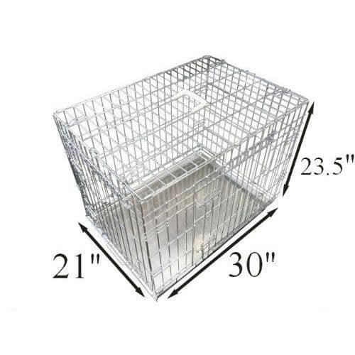 Fällbar låda - Ellie-Bo - Medium - Silver - Anti-Chew metallbricka - 30"