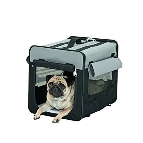 Fällbar transportlåda - KARLIE FLAMINGO - SMART TOP PLUS - Svart/Grå - 46 x 36 x 41 cm
