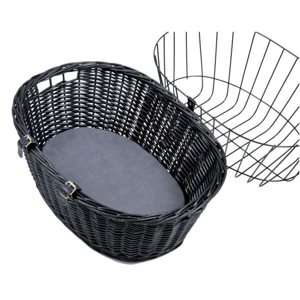 Främre korg för cykel - TRIXIE - 50 × 41 × 35 cm - Svart - Skyddsgaller - För hund
