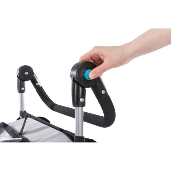 TRIXIE Cykelvagn - hopfällbar - M: 63 × 95 × 90/132 cm - Grå - För hund