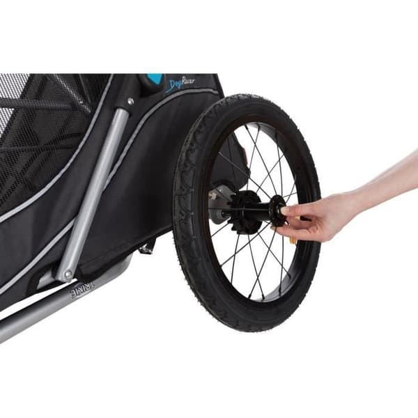 TRIXIE Cykelvagn - hopfällbar - M: 63 × 95 × 90/132 cm - Grå - För hund