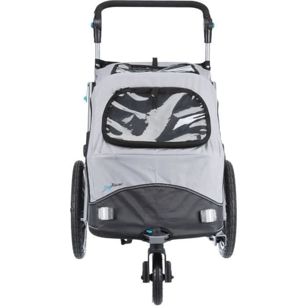 TRIXIE Cykelvagn - hopfällbar - M: 63 × 95 × 90/132 cm - Grå - För hund