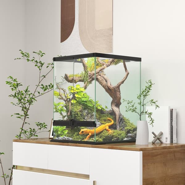 Terrariumi, matelijat, 45x45x60 cm, Musta