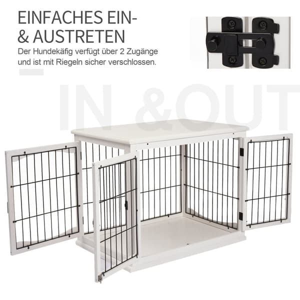 Hundehus, 81x58.5x66 cm, Hvid