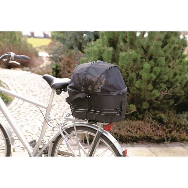TRIXIE cykelkorg för hundar - svart - 29 x 42 x 48 cm (upp till 6 kg)