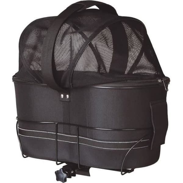 TRIXIE cykelkorg för hundar - svart - 29 x 42 x 48 cm (upp till 6 kg)