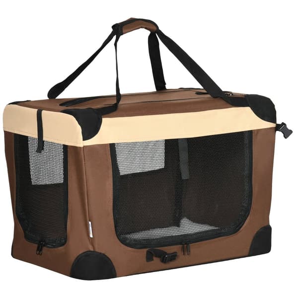 Bærende Hund Kat Rygsæk, Blød Pude, Holdbare Materialer, Kompakt Design,Brun, 60x41x41 cm