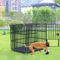 Miniatyrbillede 2 af 2: Hundebur, Robust Metal Konstruktion, Rummelig Design,sort, XXL 46x33x34 tommer