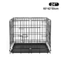 Miniatyrbillede 2 af 2: Folding Dog Cage, Holdbar Jernkonstruktion, Indendørs Brug,24 tommer