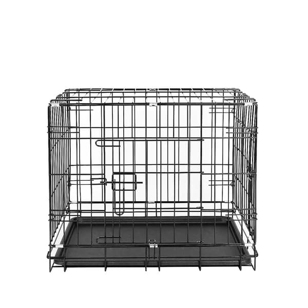 Folding Dog Cage, Holdbar Jernkonstruktion, Indendørs Brug,24 tommer