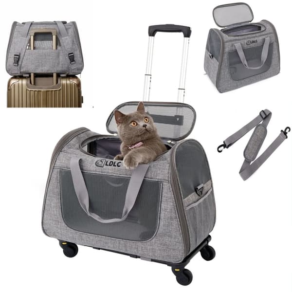 Pet Carrier, Letvægtsdesign, Maksimal belastning 9 kg,GRÅ
