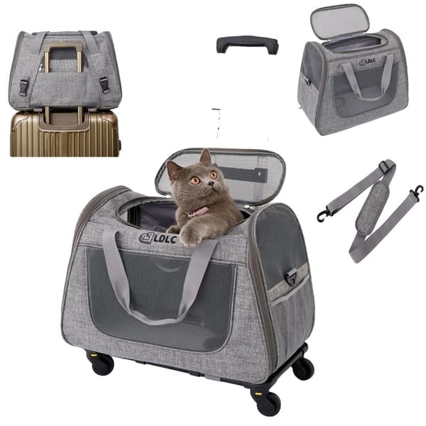 Pet Carrier, Letvægtsdesign, Maksimal belastning 9 kg,GRÅ