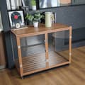 Miniatyrbillede 2 af 2: Transparent hundebur, holdbar aluminiumsramme, nem rengøring,Ekstra Stor 42 tommer
