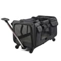 Miniatyrbillede 1 af 2: Pet Trolley Case, Åndbar Design, Sammenfoldelig og Bærbar,MØRKE GRÅ