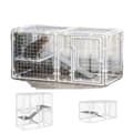 Miniatyrbillede 1 af 2: Pet Hegn,143x74x140 cm(16 paneler), Hvid
