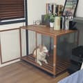 Miniatyrbillede 2 af 2: Transparent hundebur, holdbar aluminiumsramme, nem rengøring,Stor 36 tommer